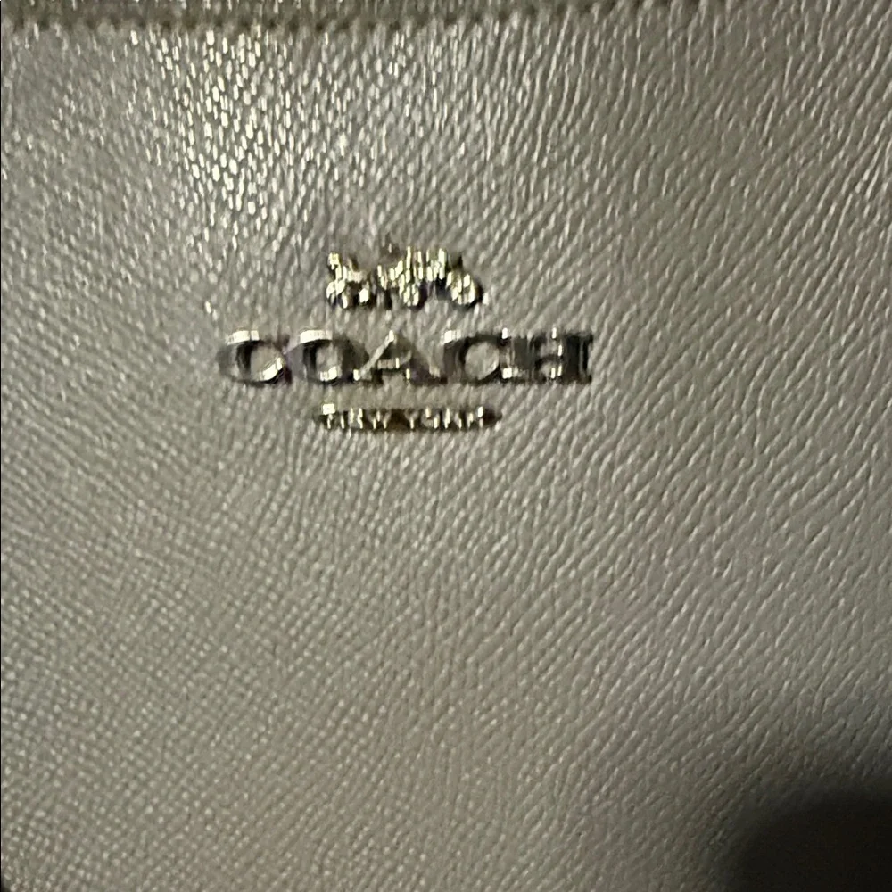 Coach Gray and Black Leather Convertible Laptop Satchel
